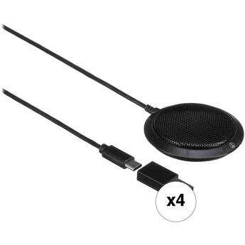 Audio-Technica ATR4697-USB Omnidirectional Condenser Boundary Microphone (4-Pack)