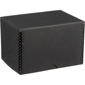 Print File 4.5 x 6.5 x 4.5" Drop-Front Metal Edge Archival Storage Box (Black)