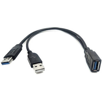 Oyen Digital USB-A 3.1 Gen 1 Female to Dual USB-A Male Y-Cable (13.5")