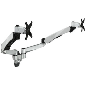 Mount-It! CLiX Series Full-Motion Dual Monitor Wall Mount (Silver)