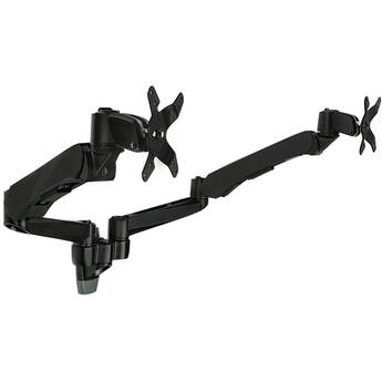 Mount-It! CLiX Series Full-Motion Dual Monitor Wall Mount (Black)