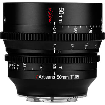 7Artisans 50mm T1.05 Vision Cine Lens (RF Mount, Feet/Meters)