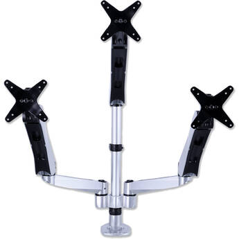 Mount-It! CLiX Series Full-Motion Triple Pyramid Monitor Desk Mount