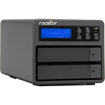 Rocstor Rocpro U33 Desktop 16TB 2-Bay USB-C RAID Array (2 x 8TB SSDs)