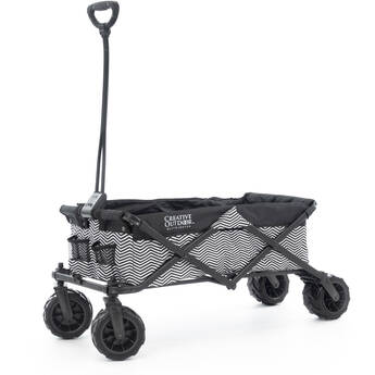 Creative Outdoor Distributor All-Terrain Folding Wagon (Black/White Zigzag)