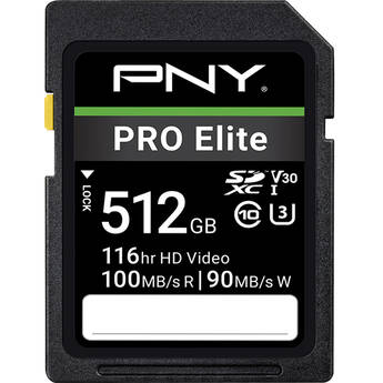 PNY 512GB PRO Elite UHS-I SDXC Memory Card