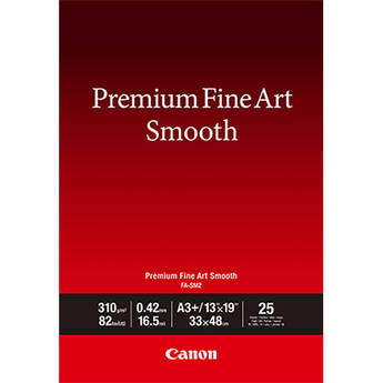 Canon Premium Fine Art Smooth Photo Paper (13 x 19", 25 Sheets)
