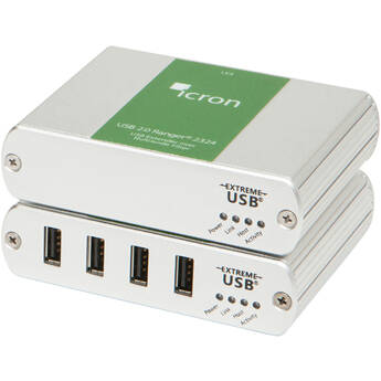 Icron Four-Port USB-A 2.0 Ranger 2344 Extender System over Singlemode Fiber (6.2 Miles)