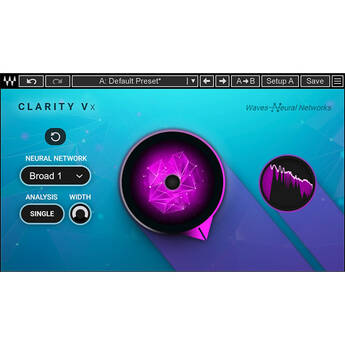 Waves Clarity Vx Real-Time AI Noise Reduction for Voice Plug-In (Download)