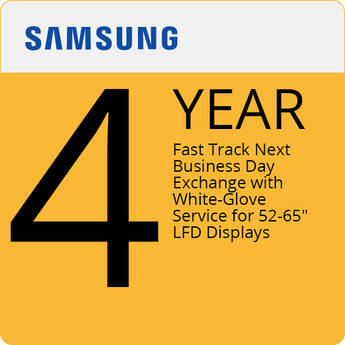 Samsung 4-Year Next Business Day Exchange with White Glove Service for 52 to 65" LFD Monitors