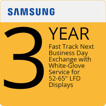 Samsung 3-Year Next Business Day Exchange with White Glove Service for 52 to 65" LFD Monitors