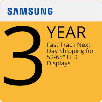Samsung 3-Year Fast Track Next Day Shipping for 52-65" LFD Displays