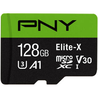 PNY 128GB Elite-X UHS-I microSDXC Memory Card