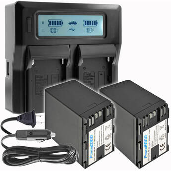 Vidpro 2 x BP-A60 Batteries and Dual Charger Kit (14.4V, 6800mAh)