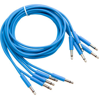 Cre8audio Nazca Noodles Eurorack-Style Patch Cables (Baby Blue, 5-Pack, 1.6')
