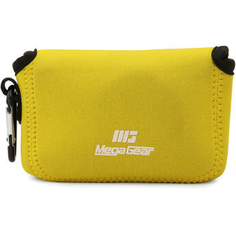MegaGear Ultralight Neoprene Camera Case with Carabiner for Panasonic Lumix DMC-LX10K (Yellow)