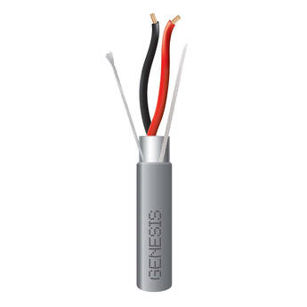 Honeywell Genesis 16 AWG 2-Conductor Stranded Riser Cable (500', Gray, Pull Box)