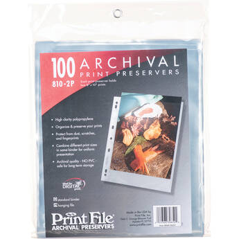 Print File 810-2P Archival Storage Page (100-Pack, 8 x 10")