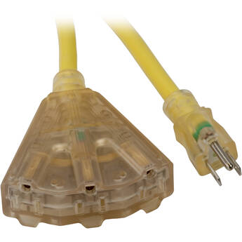 Bayco Products Cold Weather 3-Outlet AC Power Extension Cord with Lighted End (12/3, 6')
