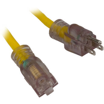 Bayco Products Cold Weather AC Power Extension Cord with Lighted End (14/3, 50')