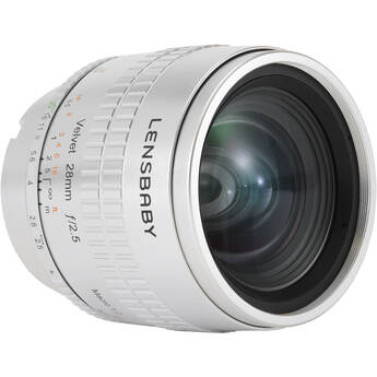 Lensbaby Velvet 28mm f/2.5 Lens for Canon EF (Silver)