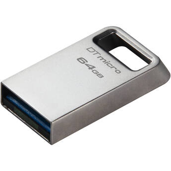Kingston 64GB DataTraveler Micro USB Flash Drive (Silver)