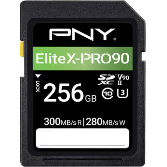 PNY 256GB EliteX-PRO 90 UHS-II SDXC Memory Card