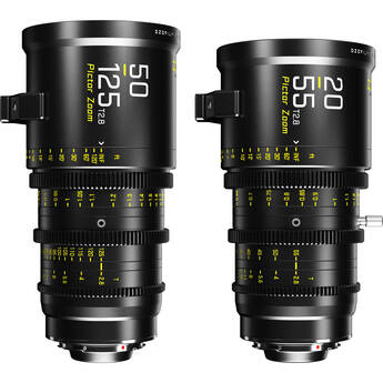 DZOFilm Pictor 20-55mm and 50-125mm T2.8 Super35 Zoom Lens Bundle (PL Mount and EF Mount, Black)