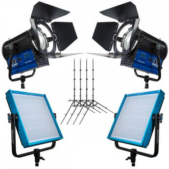 Dracast Remote Newsroom Studio Complete Kit (Bi-Color, 3200-5600K, Gold Mount)