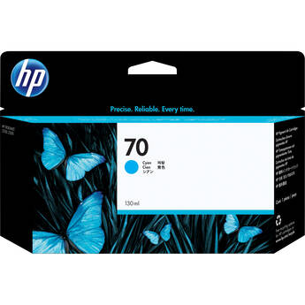 HP 70 Cyan Ink Cartridge (130 mL)