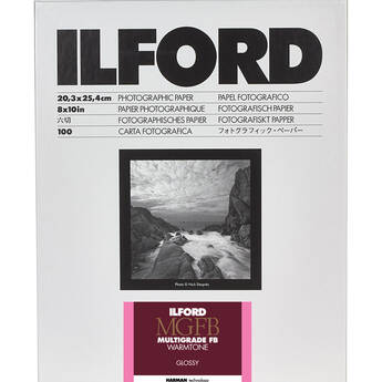 Ilford Multigrade FB Warmtone Paper (Glossy, 8 x 10" , 100 Sheets)