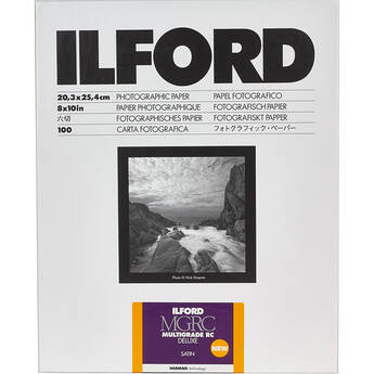 Ilford MULTIGRADE RC Deluxe Paper (Satin, 8 x 10", 100 Sheets)