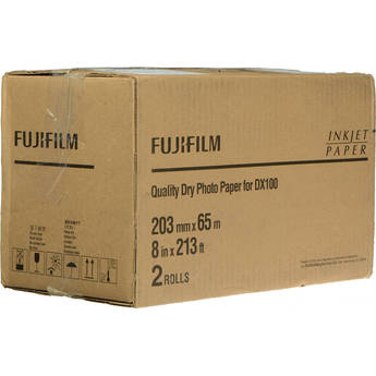 FUJIFILM Inkjet Luster Photo Paper for DX100 and DX400W Printer (8" x 213' Roll, 2-Pack)