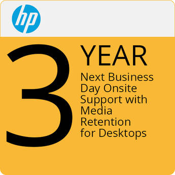 HP 3-Year Next Business Day On-Site Support with Media Retention for Desktops