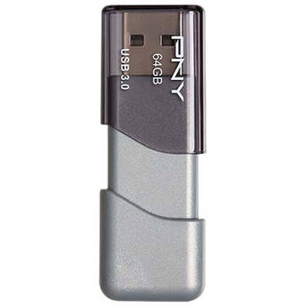 PNY 64GB Turbo Attaché 3 USB 3.0 Flash Drive (5-Pack, Gray)