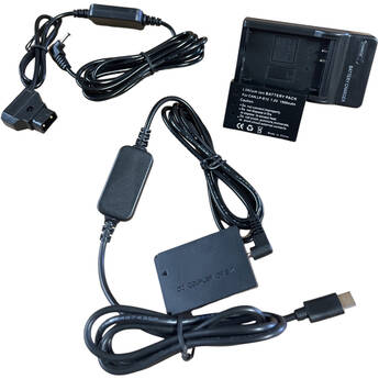 Bescor LP-E12 Battery, Charger, USB Type-C Dummy Battery Kit with D-Tap Converter
