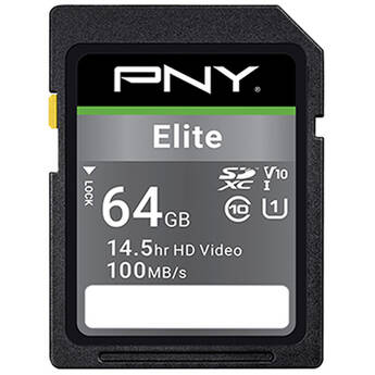 PNY 64GB Elite UHS-I SDXC Memory Card (3-Pack)
