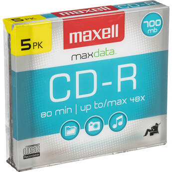 Maxell CD-R, 48x, Disc (5)