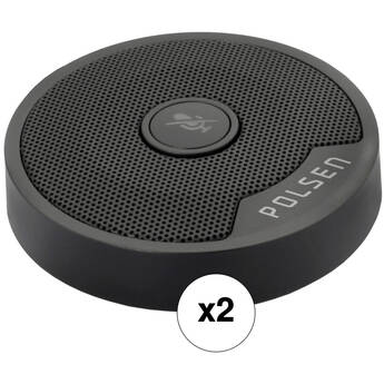 Polsen Omnidirectional USB Boundary Microphone with Mute (Pair)