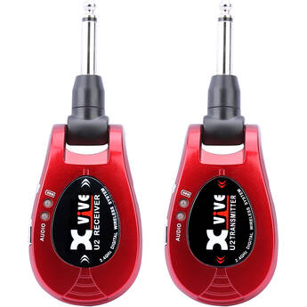 Xvive Audio U2 Digital Wireless System for Electric Guitars (Red, 2.4 GHz)