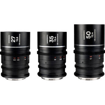 Venus Optics Laowa Nanomorph S35 Anamorphic Prime 3-Lens Bundle (FUJIFILM X, Silver Flare)