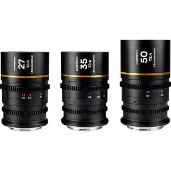 Venus Optics Laowa Nanomorph S35 Anamorphic Prime 3-Lens Bundle (Leica L, Amber Flare)