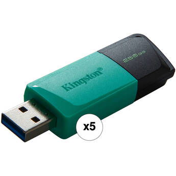 Kingston 256GB DataTraveler Exodia M USB 3.2 Gen 1 Flash Drive (Teal, 5-Pack)