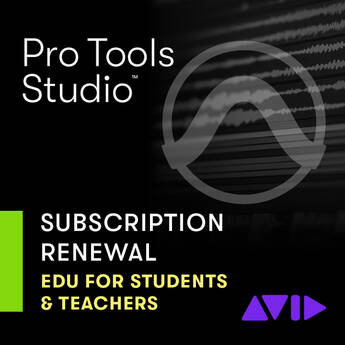 Avid Pro Tools Studio 1-Year Subscription RENEWAL (Education Student/Teacher, Download)