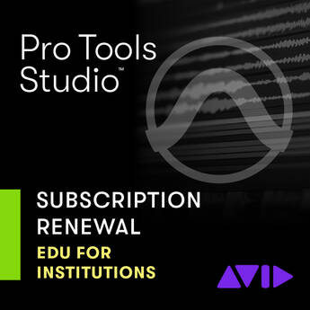 Avid Pro Tools Studio 1-Year Subscription RENEWAL (Academic Institutions, Download)