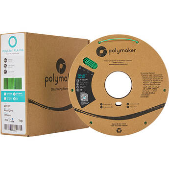 Polymaker 1.75mm PolyLite PLA Pro Filament (1kg, Green)