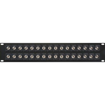 My Custom Shop 32-Port Recessed Canare 75-Ohm 12G-SDI BNC Patch Panel (2 RU)