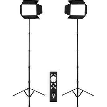 Lume Cube Studio Panel LED Bi-Color 2-Light Kit with Barndoors and Stands