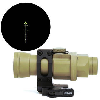 BROWE 4x32 Sport Optic Riflescope (7.62x51mm Green Chevron Reticle, Flat Dark Earth)