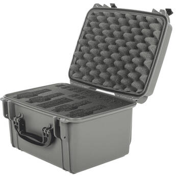 Seahorse 540FP4 4 Pistol Range Case with Metal Keyed Locks (Custom Foam, Gun Metal Gray)